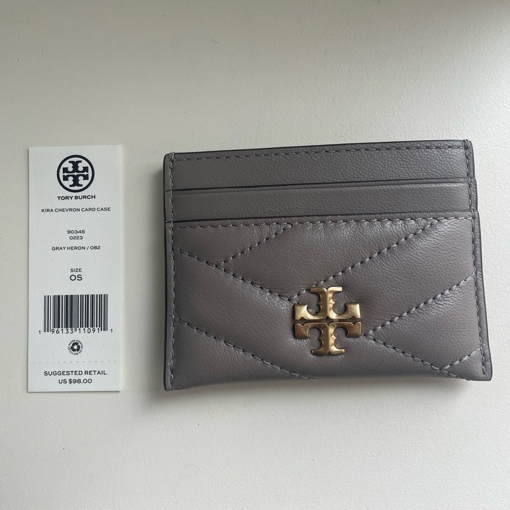 NWT Tory Burch Kira Chevron Card Case